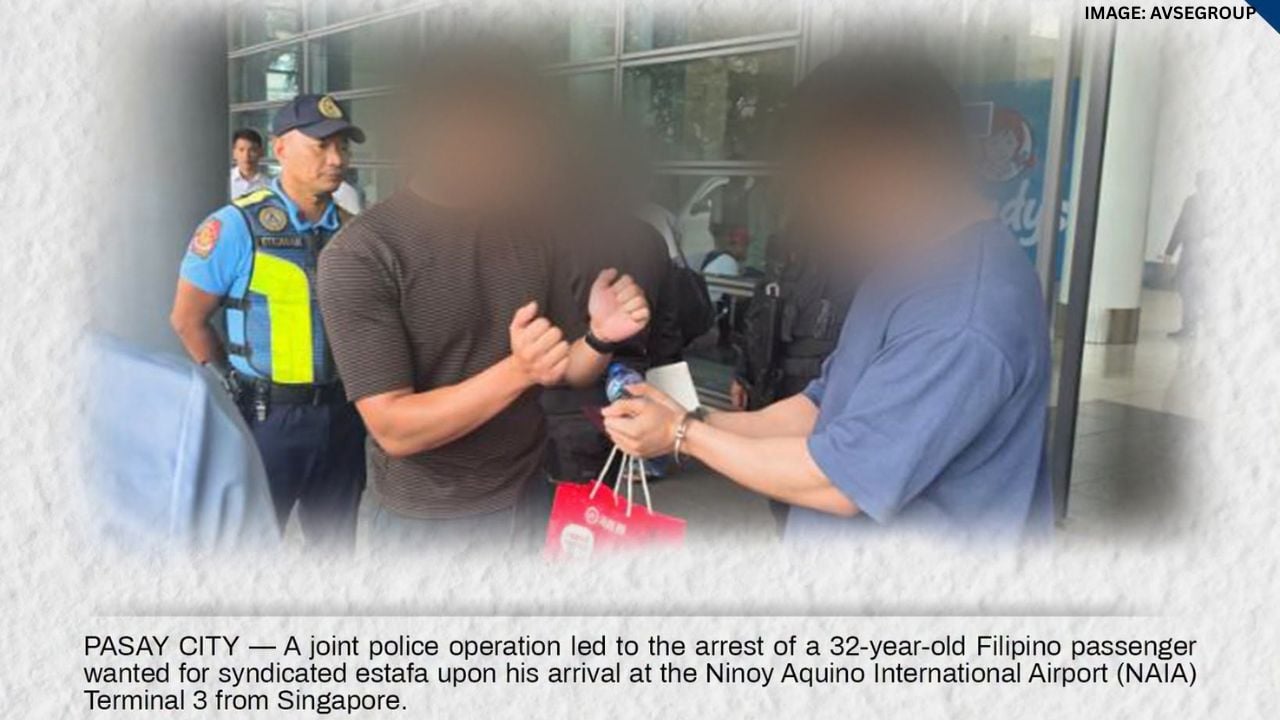 Passenger Wanted for Syndicated Estafa Arrested at NAIA Terminal 3 After Singapore Flight